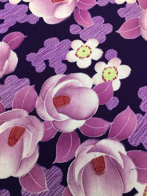 古布　紫　椿